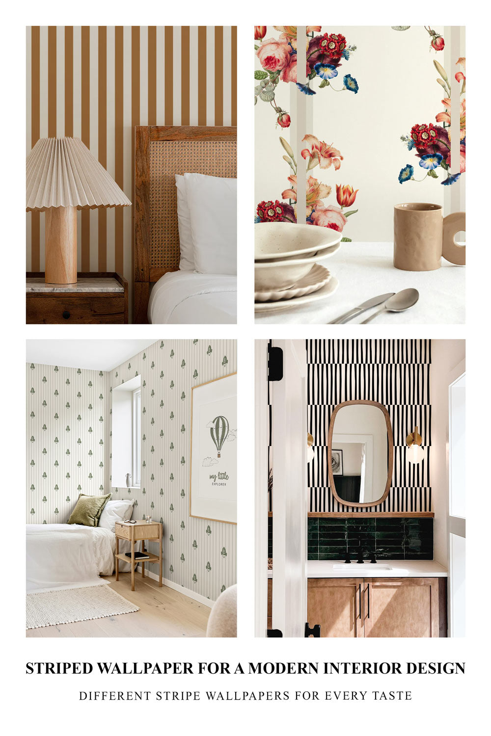 Striped Wallpaper For A Modern Interior Design | Livettes Wallpaper, image size:1000x1500