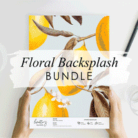 Backsplash Sample Bundle - 5 Floral Backsplash Samples
