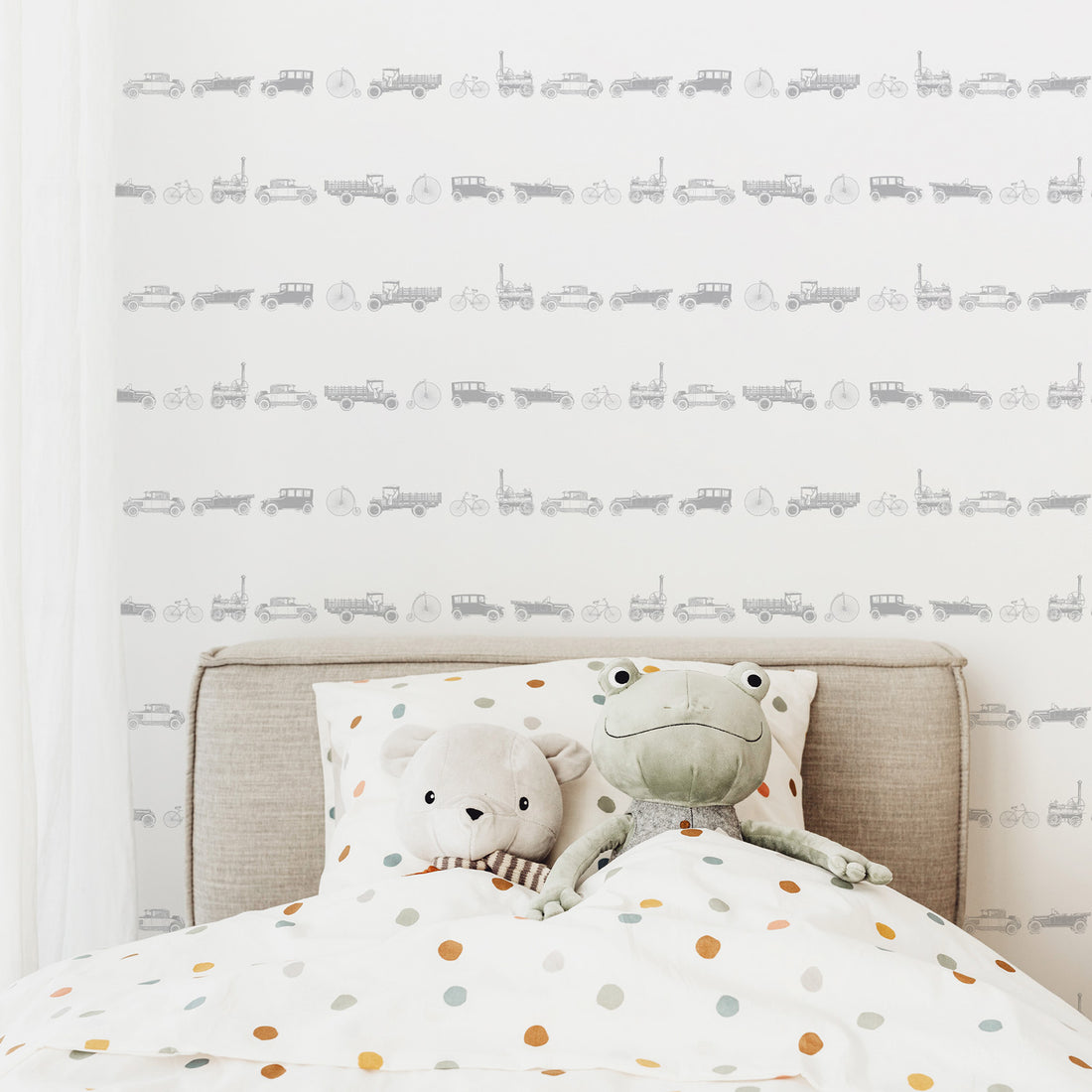 Neutral Transportation Print Wallpaper