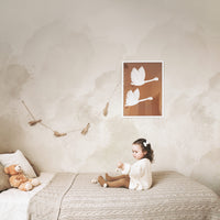 Subtle Beige Limewash Wall Mural