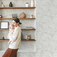 Soft Sage Limewash Design Wallpaper