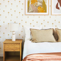 Tiny Palms In Ochre Wallpaper