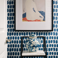 Blue Tiny Brush Pattern © Wallpaper In Petrol