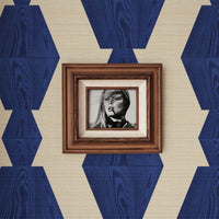 Bold Blue Infinity Wood Block Wallpaper
