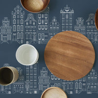 London Townhouse Pattern Wallpaper