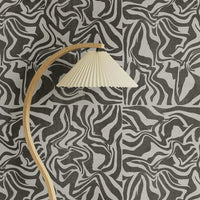 Wooden Zebra Pattern Grasscloth Wallpaper