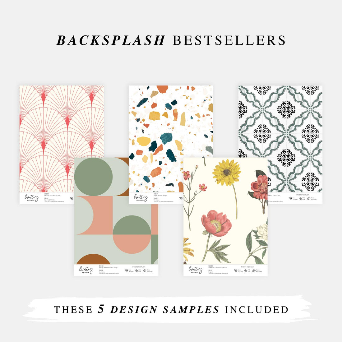 Backsplash Sample Bundle - 5 Backsplash Bestsellers