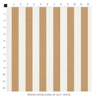 Latte Stripes Printed Fabric