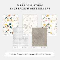 Backsplash Sample Bundle - 5 Marble And Stone Backsplash Samples