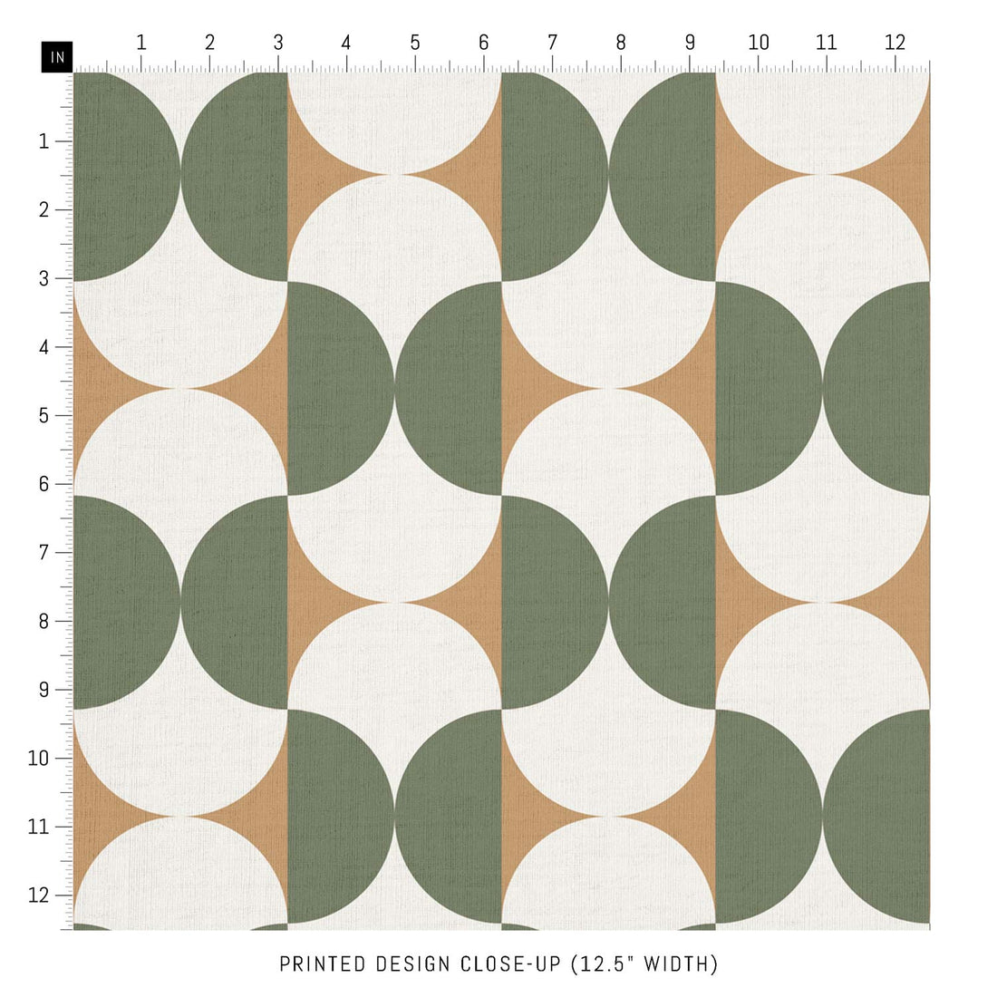 Olive Geometric Design Printed Fabric
