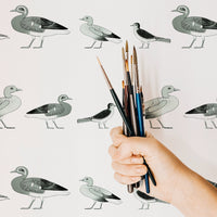 Vintage duck birds design wallpaper for kids room