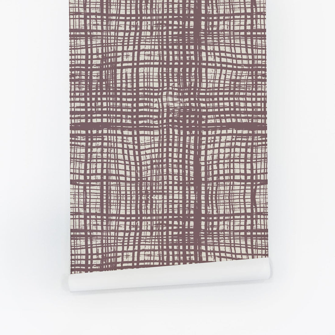 Cinnamon Slate Plaid Pattern Wallpaper