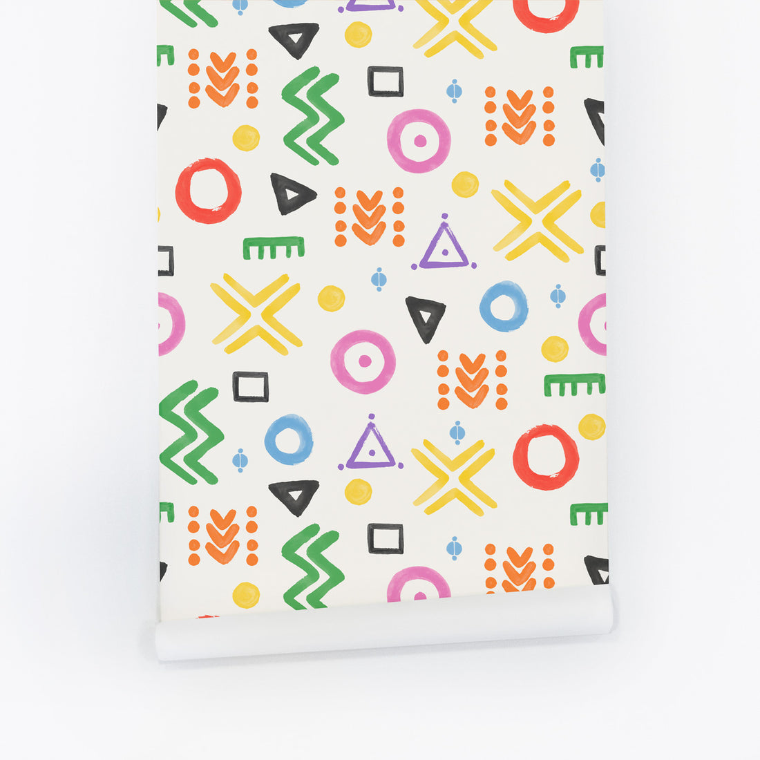 colorful african wall art symbols