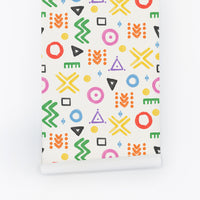 colorful african wall art symbols