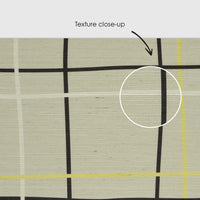 Hand-drawn Plaid Grasscloth Wallpaper