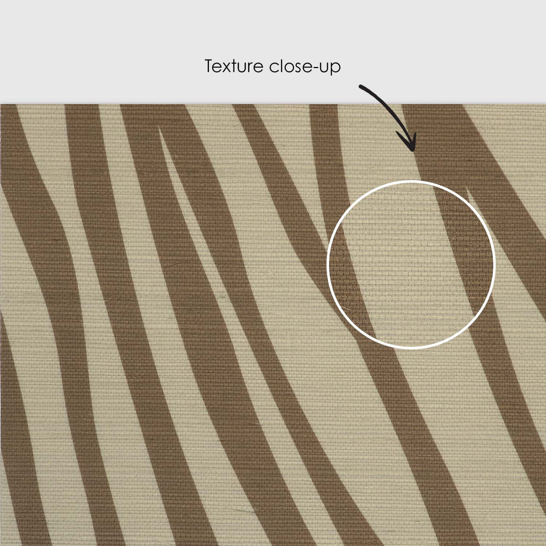 Neutral Zebra Grasscloth Wallpaper