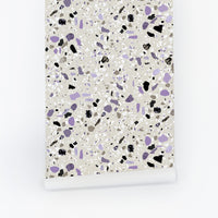 Purple Terrazzo Wallpaper