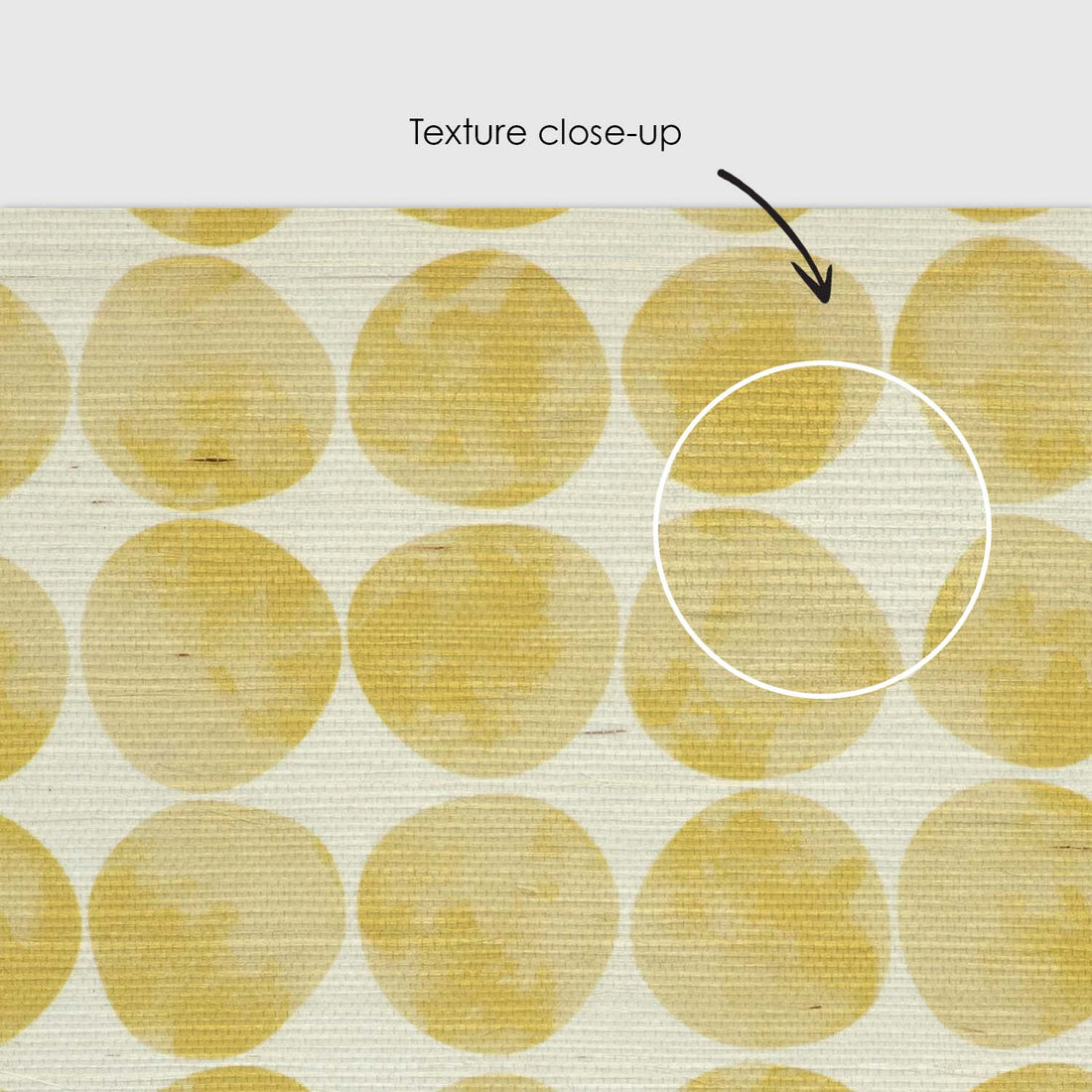 Sunny Retro Chic Print Grasscloth Wallpaper