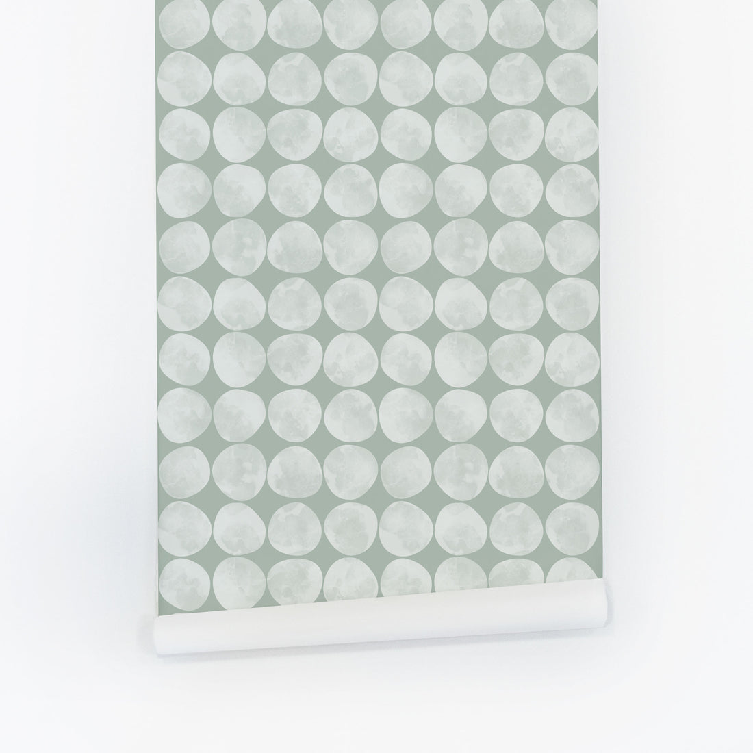 green retro circle print wallpaper