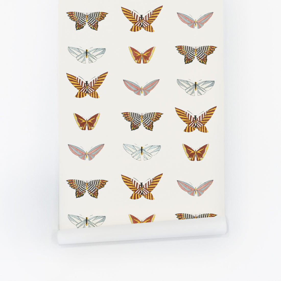 Vintage african style butterfly wallpaper