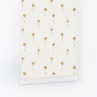 Tiny Palms In Ochre Wallpaper