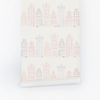 Vintage Houses Wallpaper