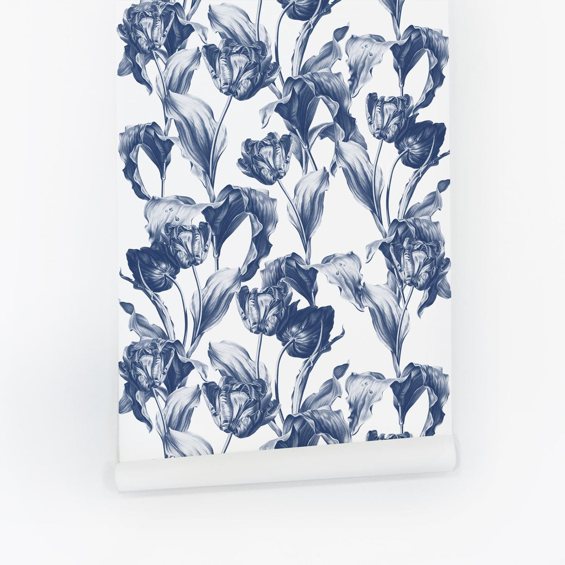 Garden Of Blue Tulips Wallpaper