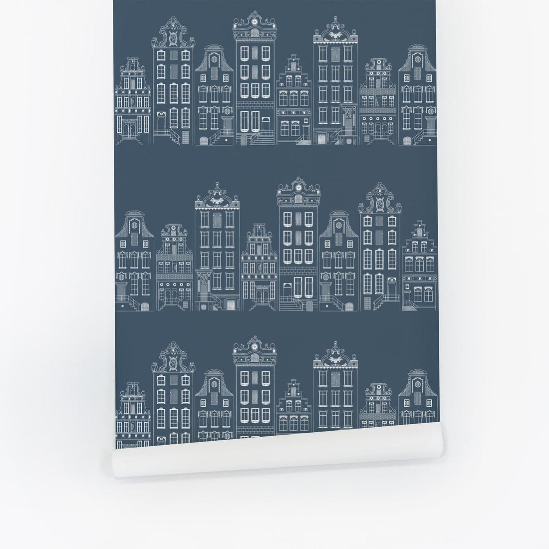 London Townhouse Pattern Wallpaper