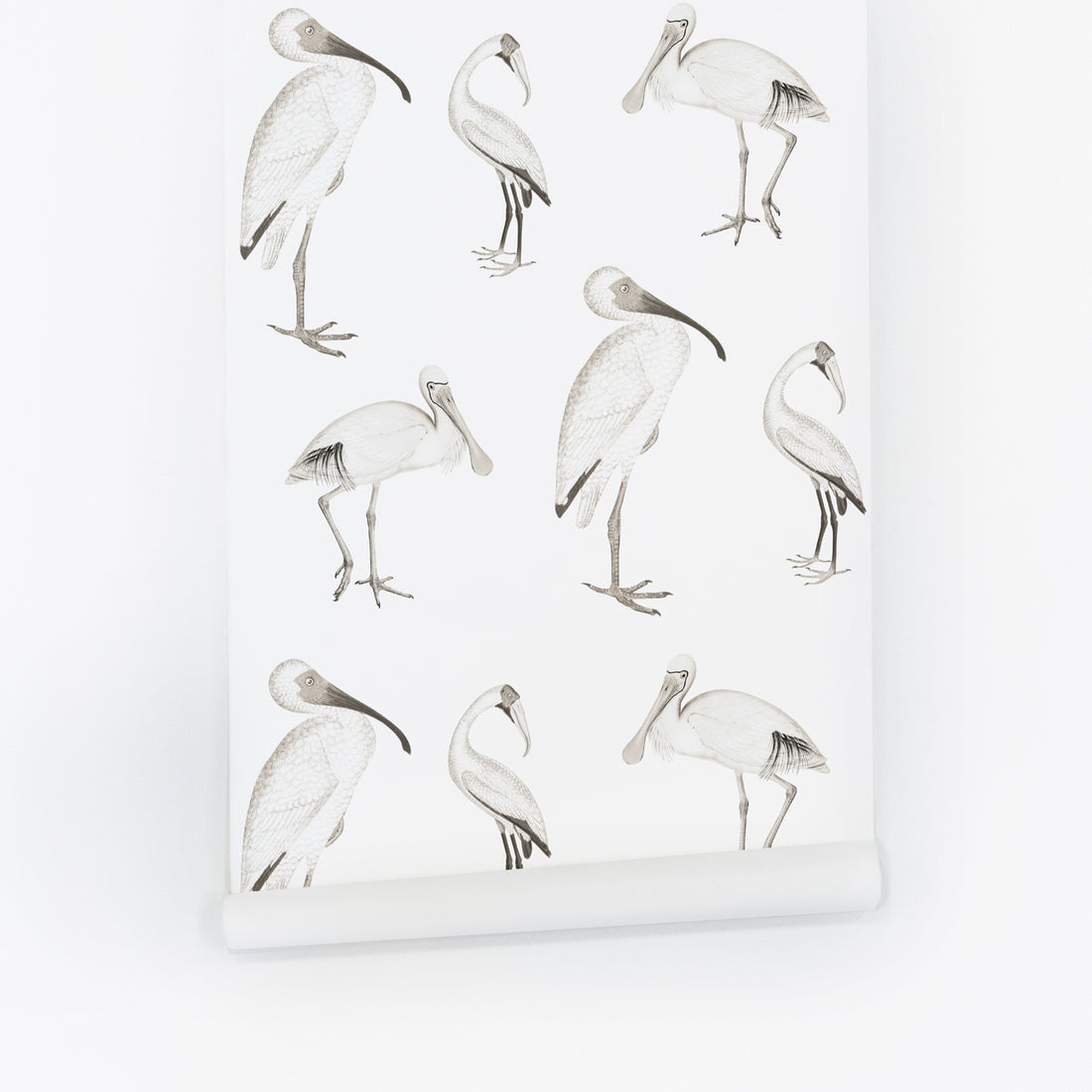 Minimal birds design wallpaper for neutral interiors
