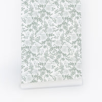 Royal Bloom Wallpaper In Sage Color