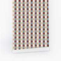 Retro Mosaic Tiles Print Wallpaper