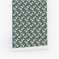 Countryside Florals Pattern Wallpaper
