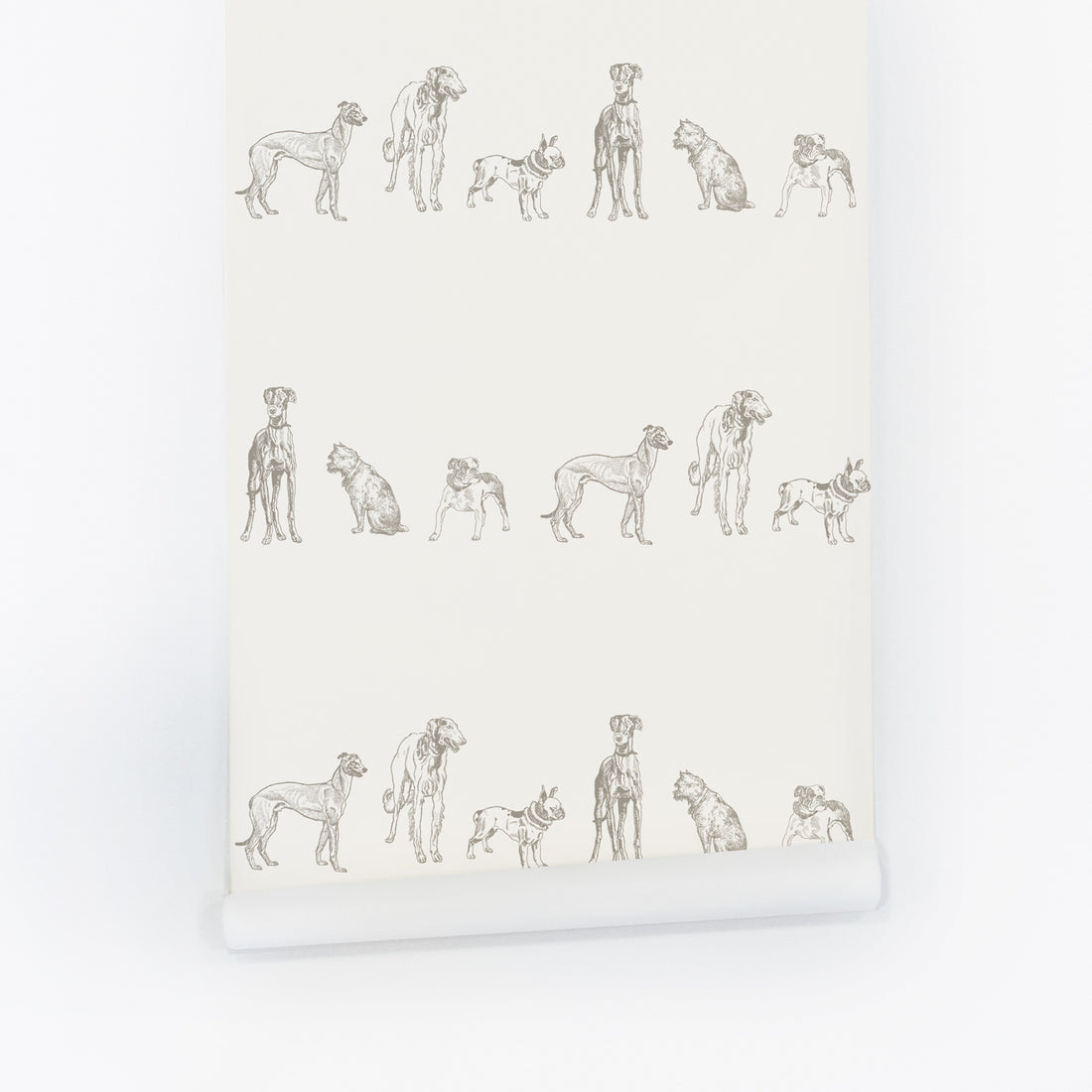 Vintage Dog Print Wallpaper
