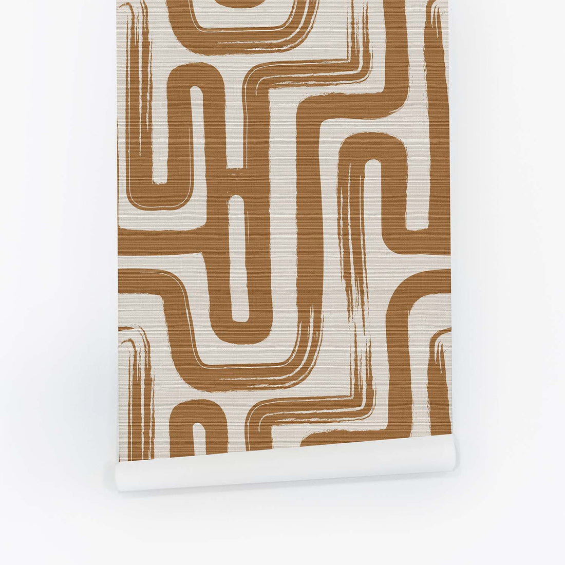 Latte Paintbrush Maze © Design Grasscloth Wallpaper