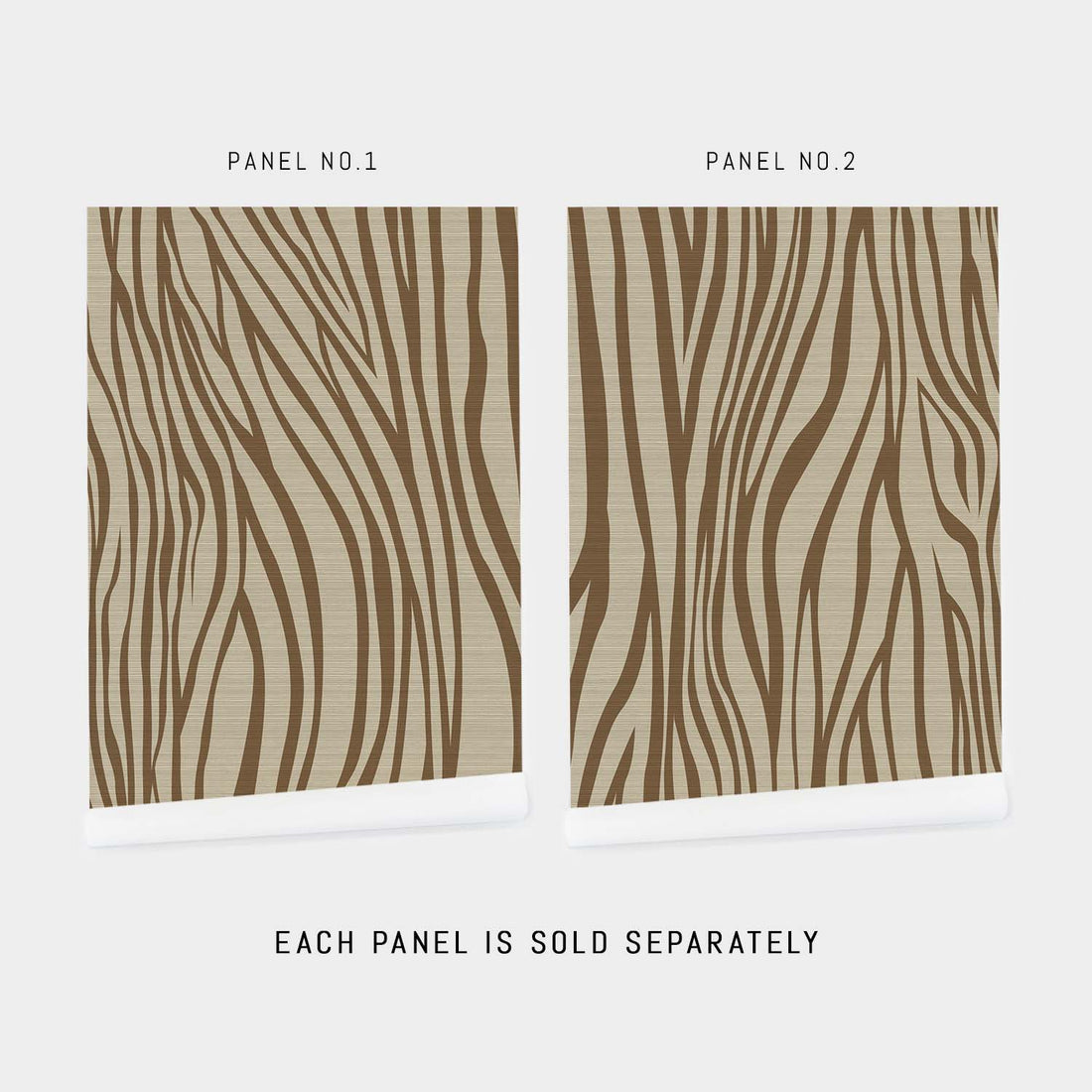 Neutral Zebra Grasscloth Wallpaper