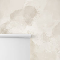 Subtle Beige Limewash Wall Mural