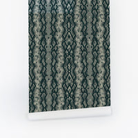 Abstract Snake Skin Grasscloth Wallpaper
