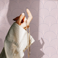 Pink Art Deco Tile pattern wallpaper