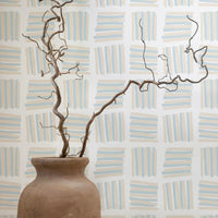 beachy striped wallpaper design for coastal home