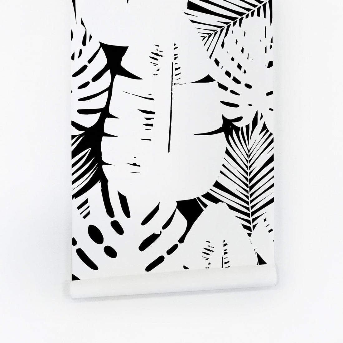 Palm leaf imprint peel and stick wall mural