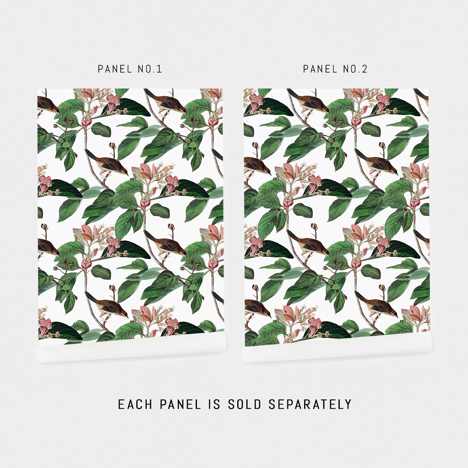 Birds In Garden Of Eden design removable wallpaper Livettes