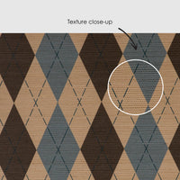 Brown Argyle Grasscloth Wallpaper