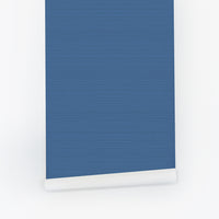 Denim Blue Grasscloth Wallpaper