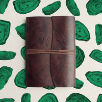 eclectic oyster print wallpaper design in green