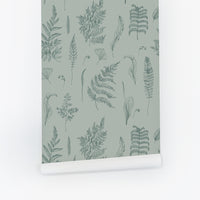 Sage Fern Design Wallpaper