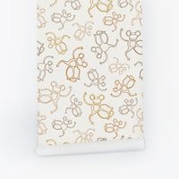 Earthy Tone Funky Monkey Wallpaper