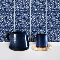 Funky Oval Tile Design Wallpaper