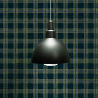 Gingham Plaid Grasscloth Wallpaper