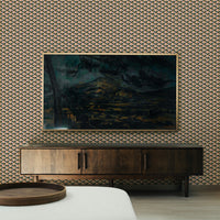 Pink Infinity Lock Grasscloth Wallpaper