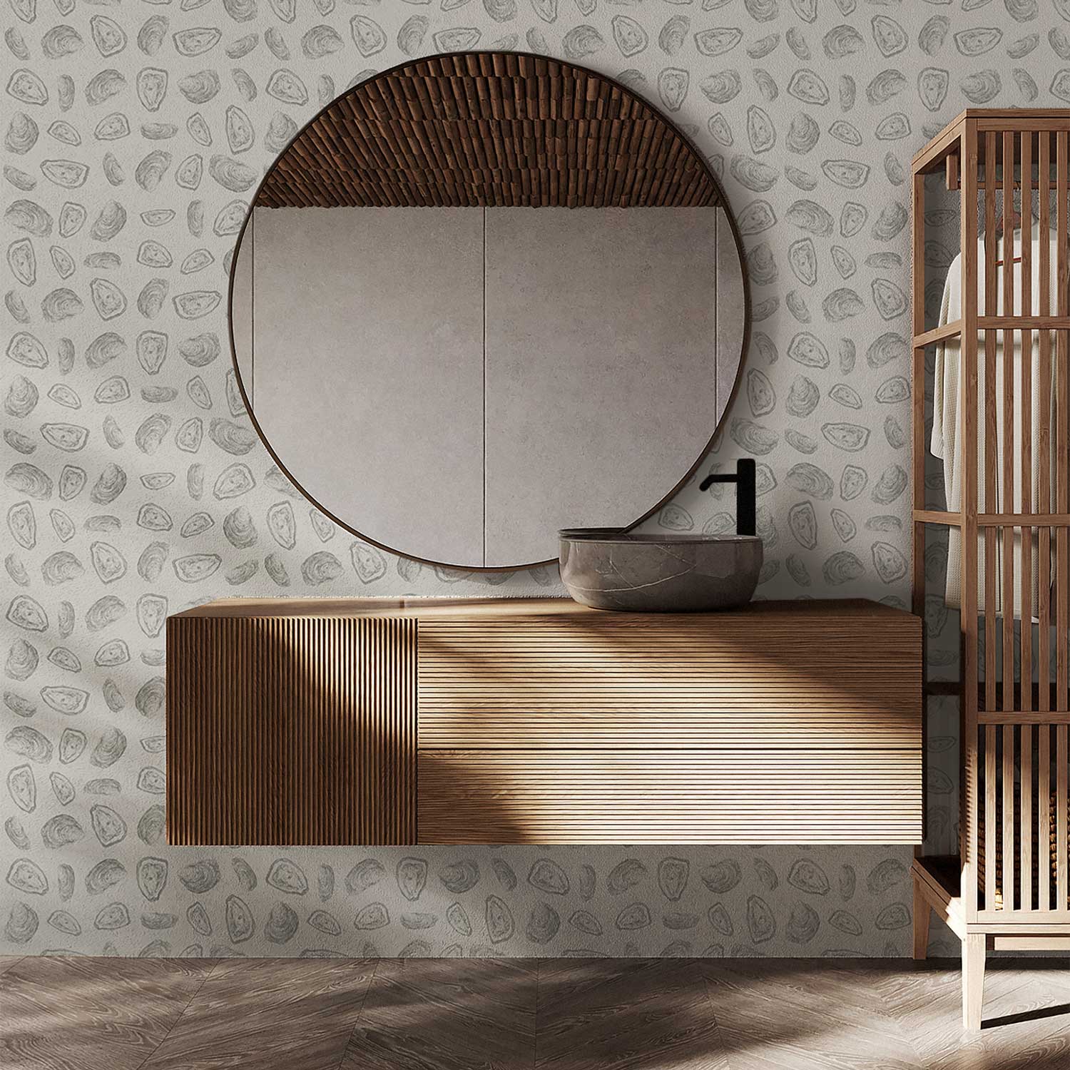 Light Abstract Oysters Wallpaper by Livettes | Livettes Wallpaper